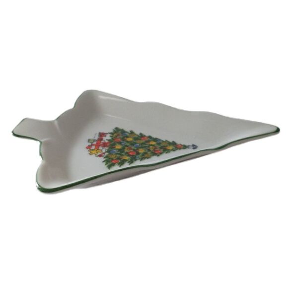 Mt Clemens Pottery Candy Dish Ceramic Tray Nut Bowl Vintage Japan Christmas Tree - Picture 6 of 15